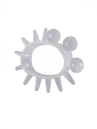 Эластичное эрекционное кольцо с шариками и лучами